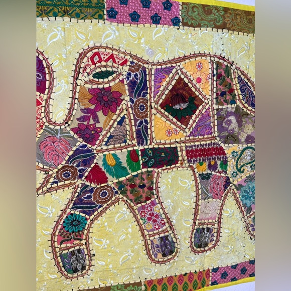 Handmade Patchwork Indian Tapestry - Picture 4 of 5